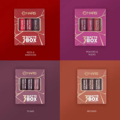 MARS 3 Matte Box Lipsticks Set